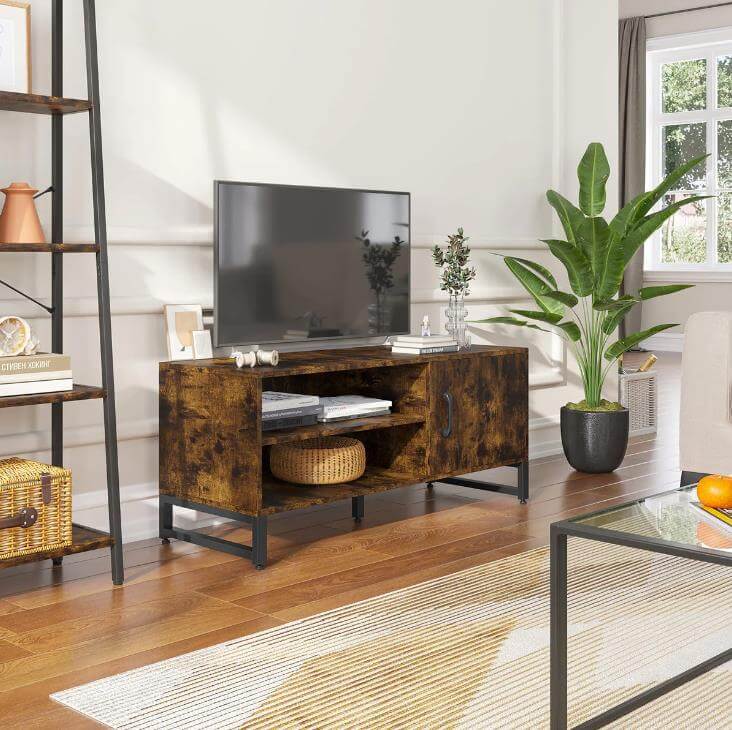 Rustic Charm: Barn Door TV Stand for Cozy Spaces