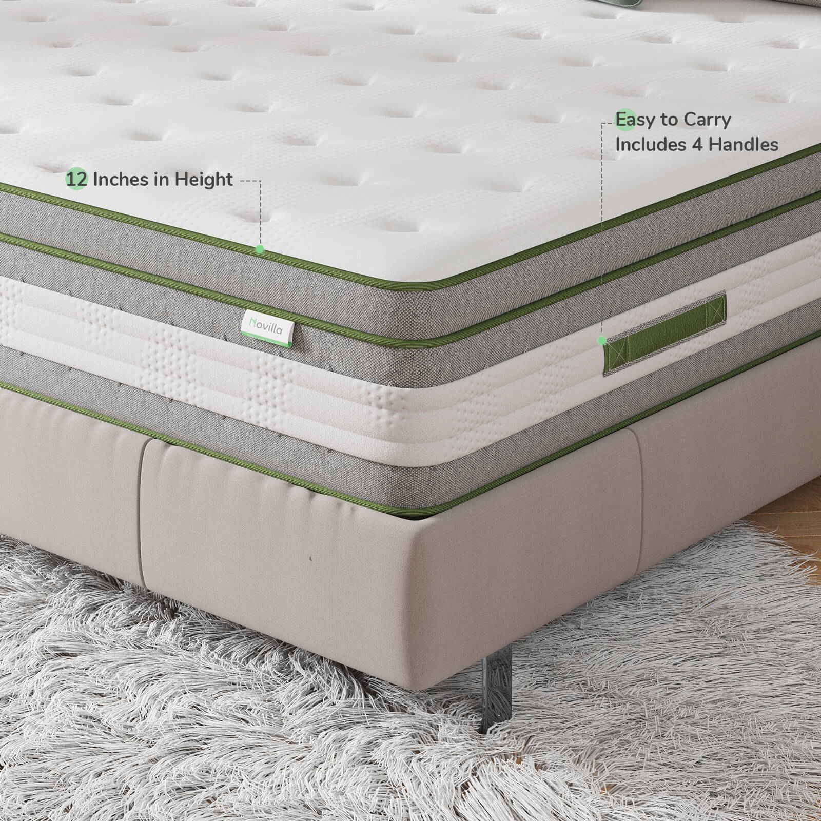 Which Mattress Thickness? | 10 vs. 12 Inch Guide โ Novilla