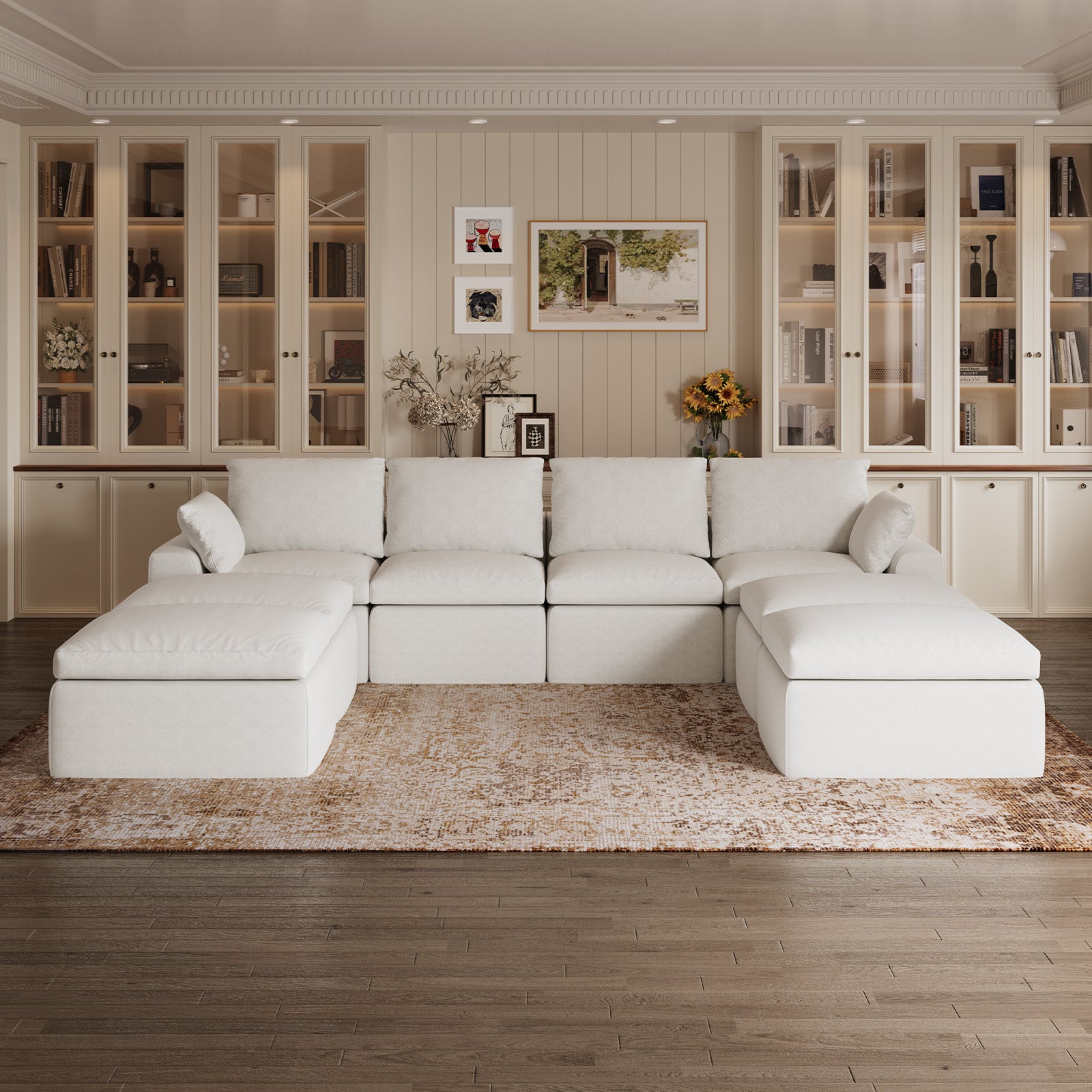 DayDrift Chenille Modular Sectional Sofa - White