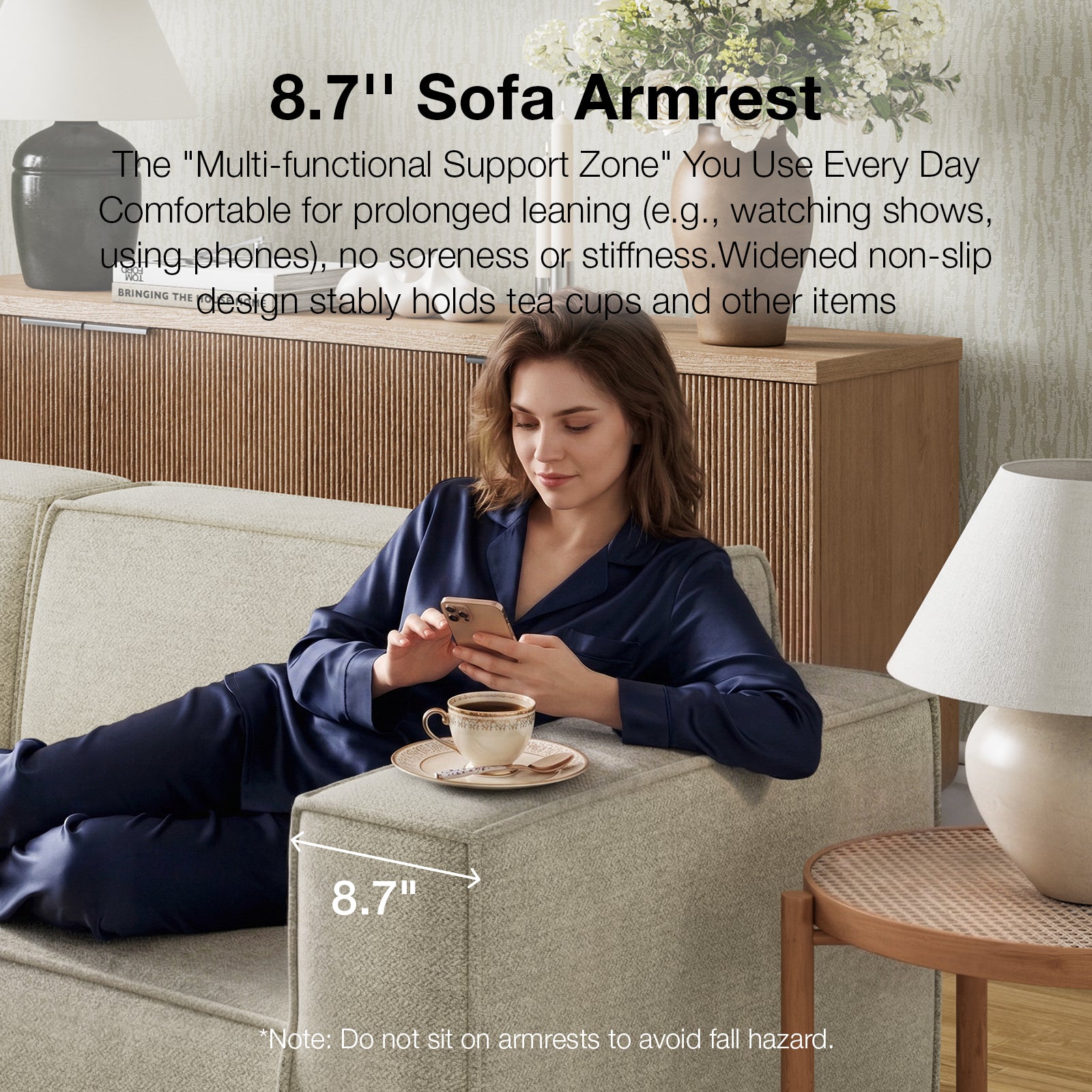 Minimalist Performance Chenille Modular Sofa - Beige