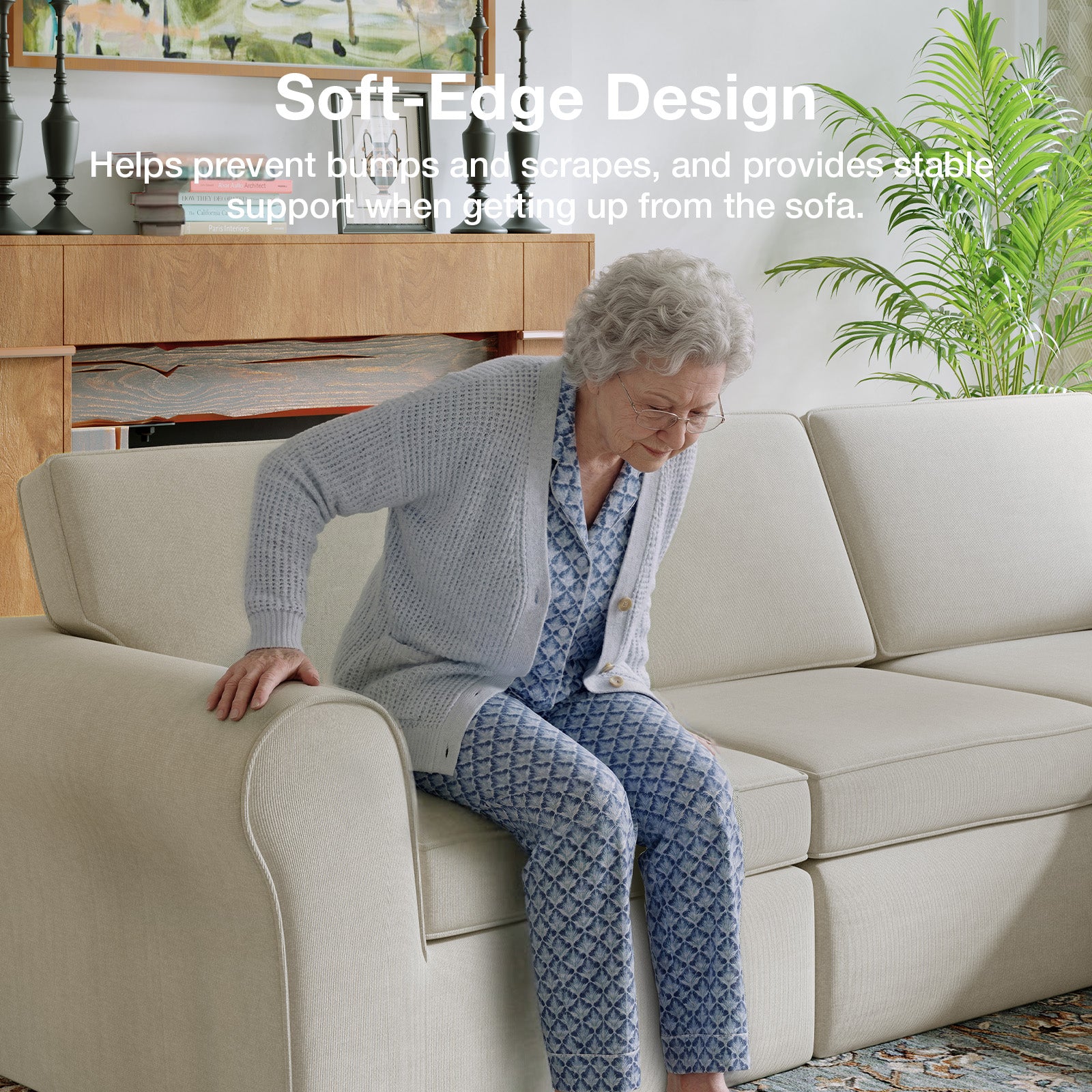 ComfyRoll Chenille Modular Sectional Sofa - White