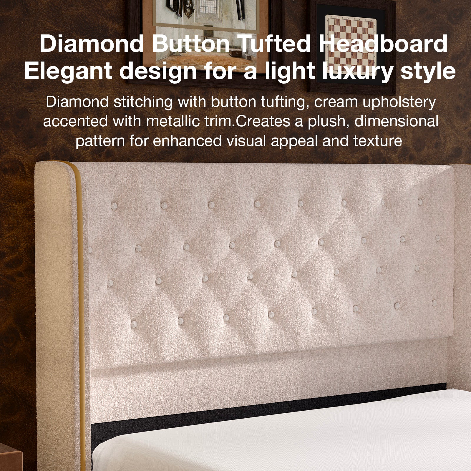 Lyla Velvet Upholstered Bed Frame