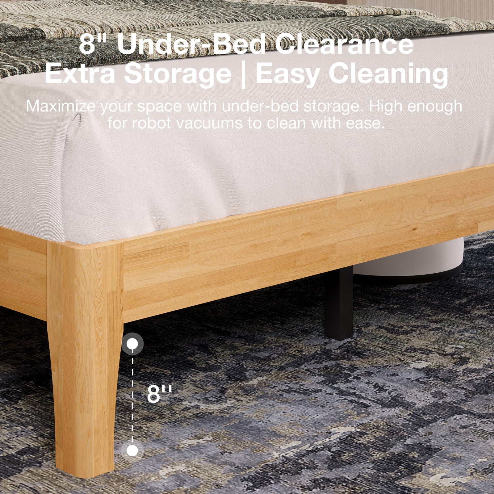 Oakley Wooden Bed Frame with Adjustable Headboard
