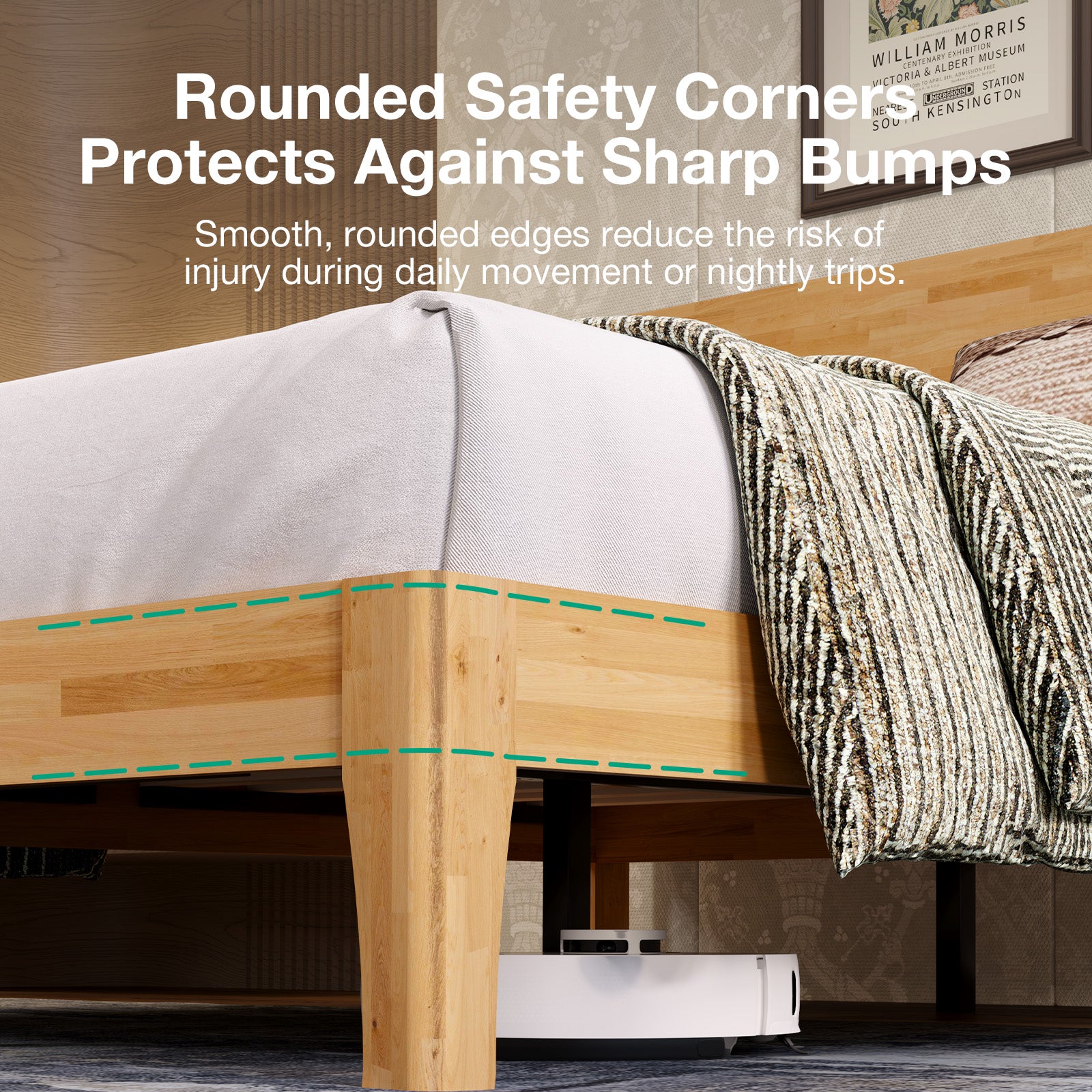 Oakley Wooden Bed Frame with Adjustable Headboard