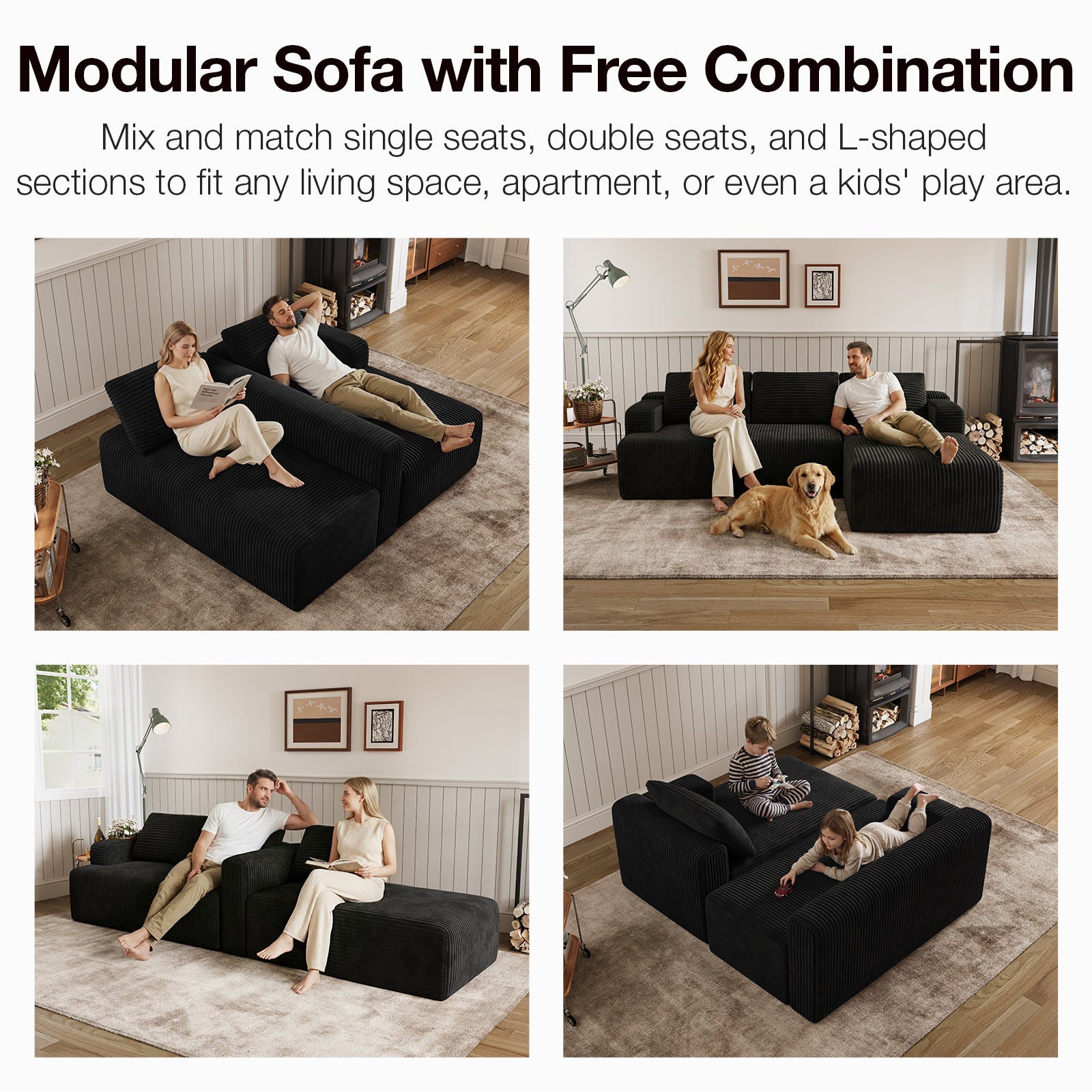 Nest Corduroy Modular Sectional Sofa