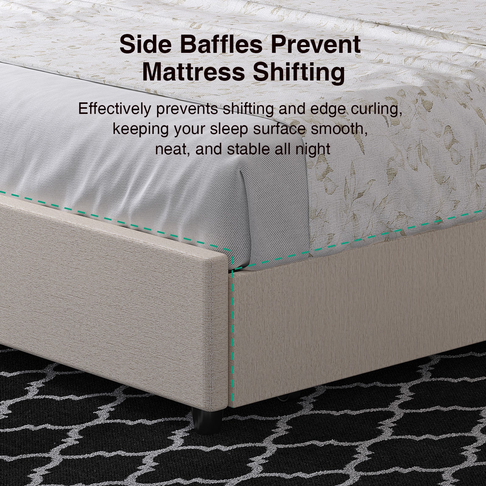 Aura LED Storage Bed Frame