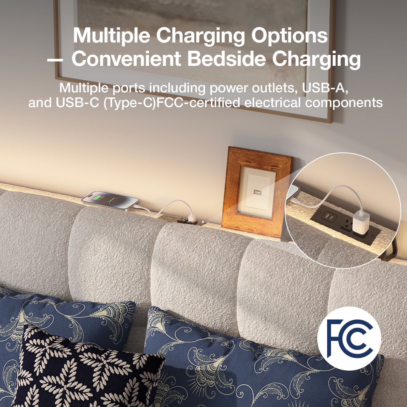 GlowCharge LED Bed Frame