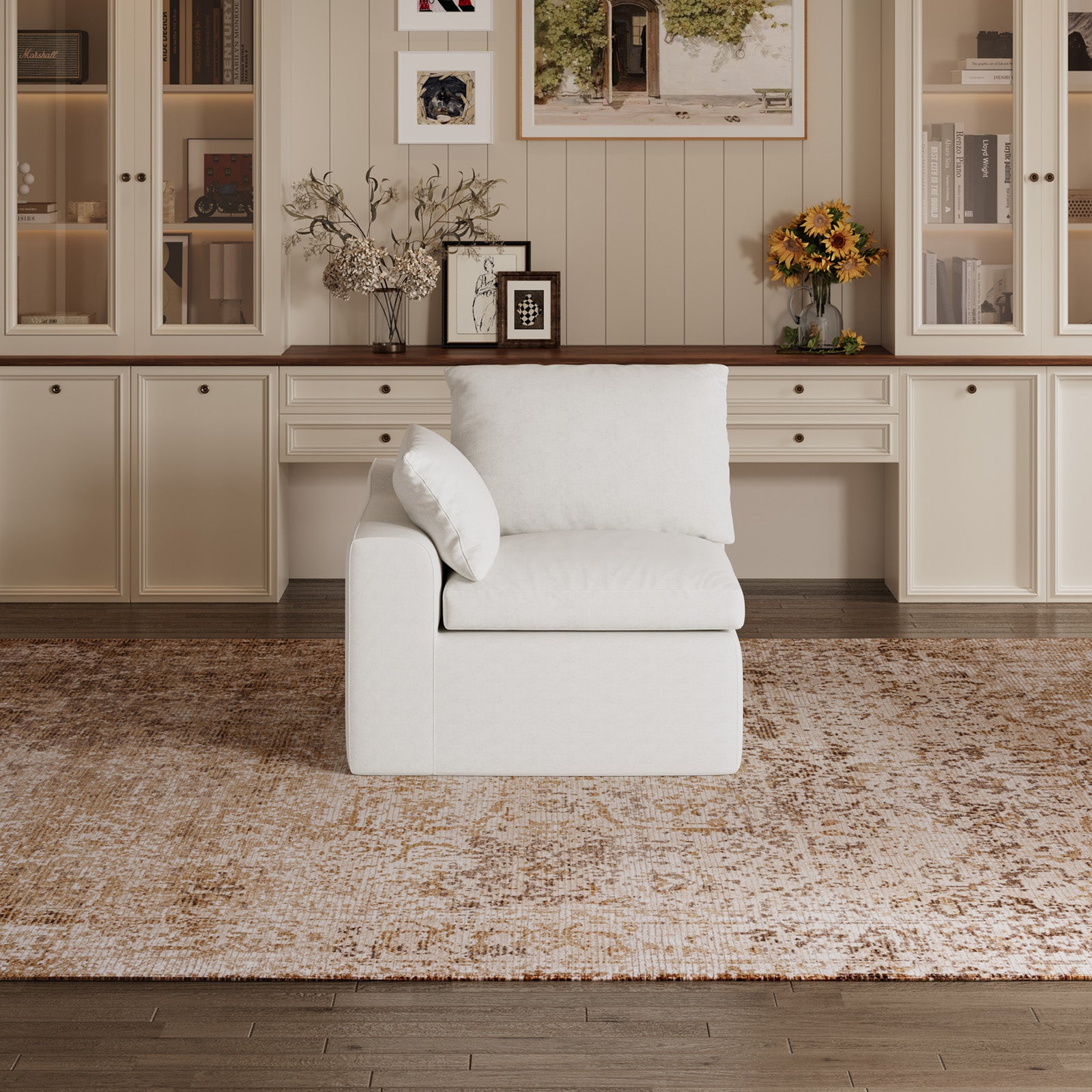 DayDrift Chenille Modular Sectional Sofa - White