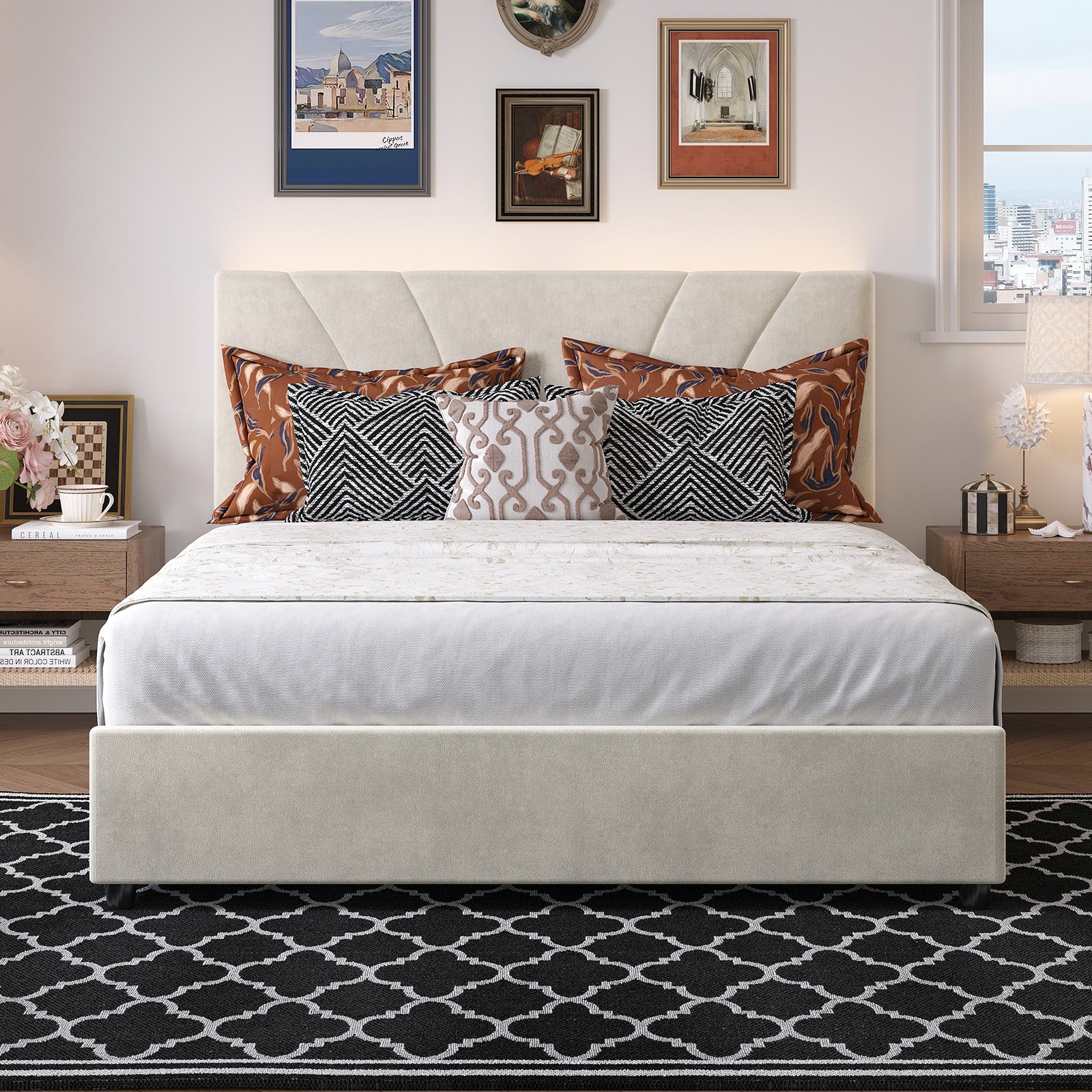 Aura LED Storage Bed Frame