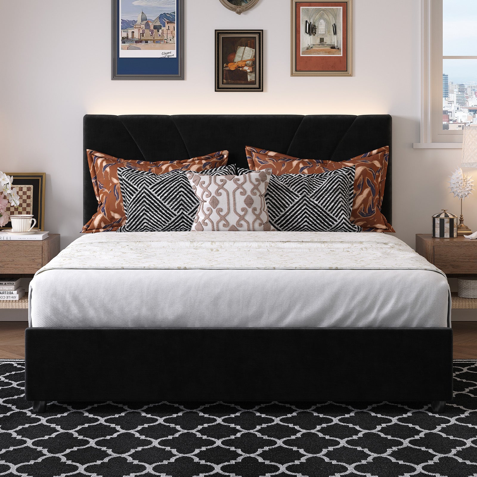 Aura LED Storage Bed Frame