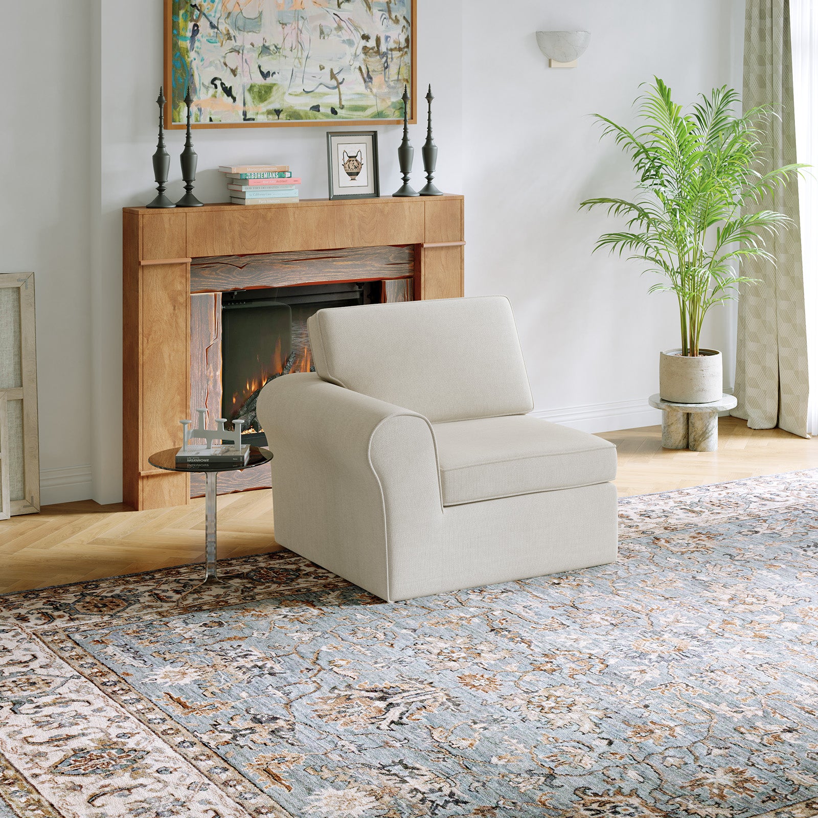 ComfyRoll Chenille Modular Sectional Sofa - White