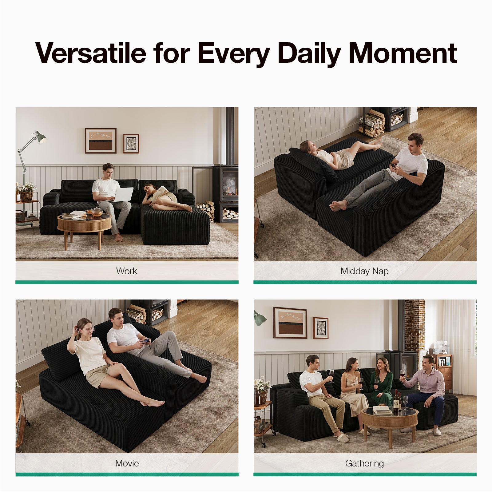 Nest Corduroy Modular Sectional Sofa