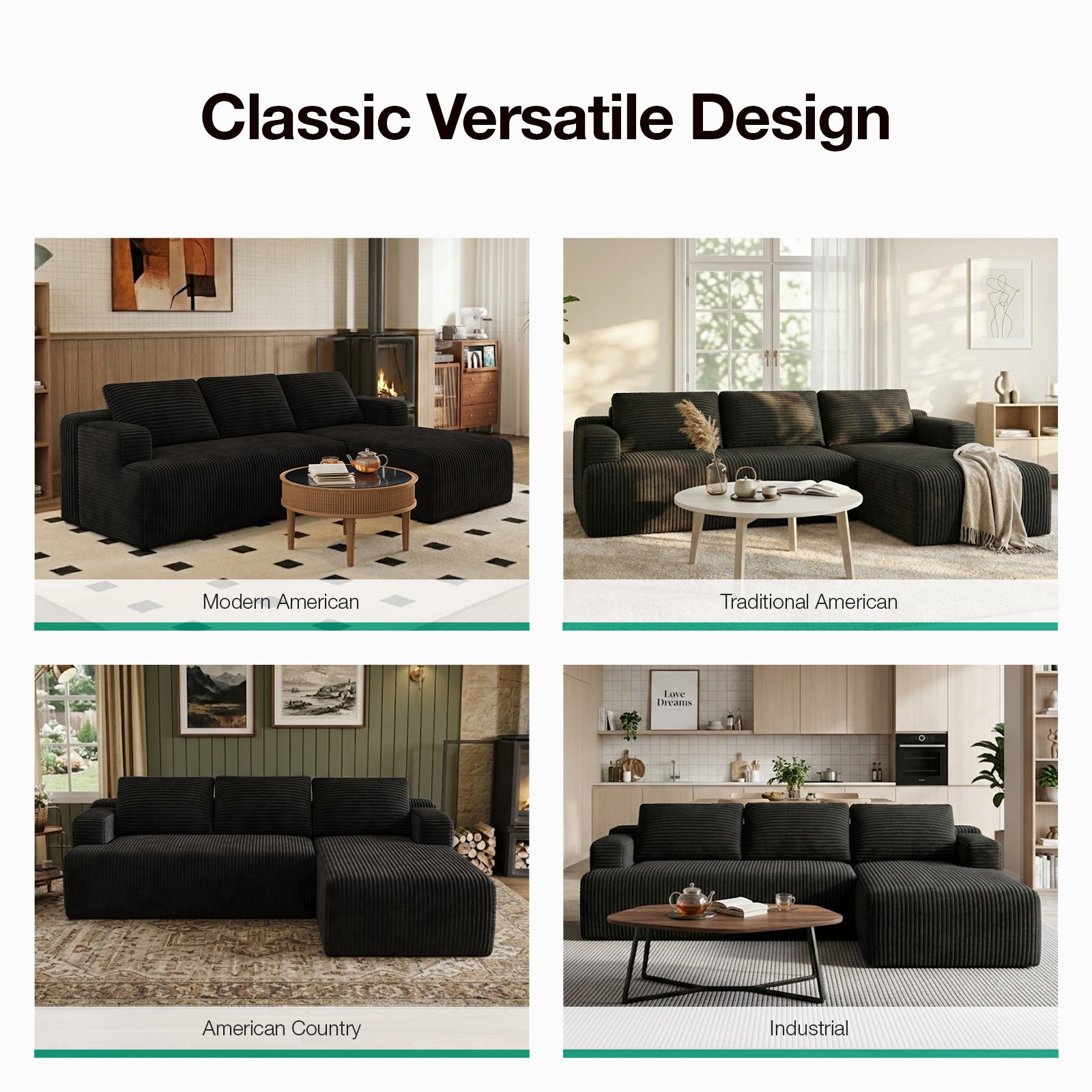 Nest Corduroy Modular Sectional Sofa
