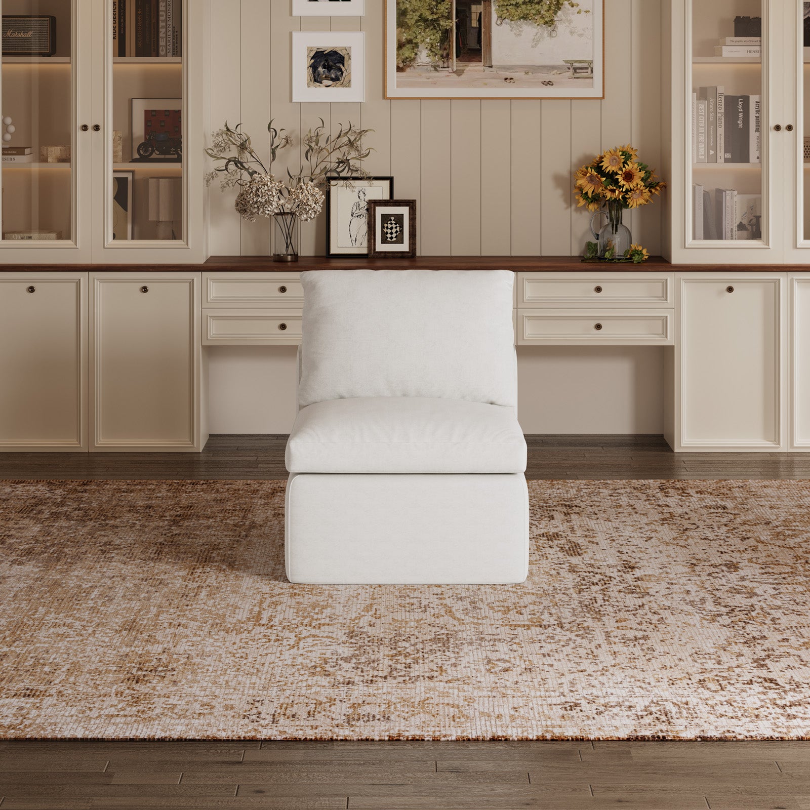 DayDrift Chenille Modular Sectional Sofa - White