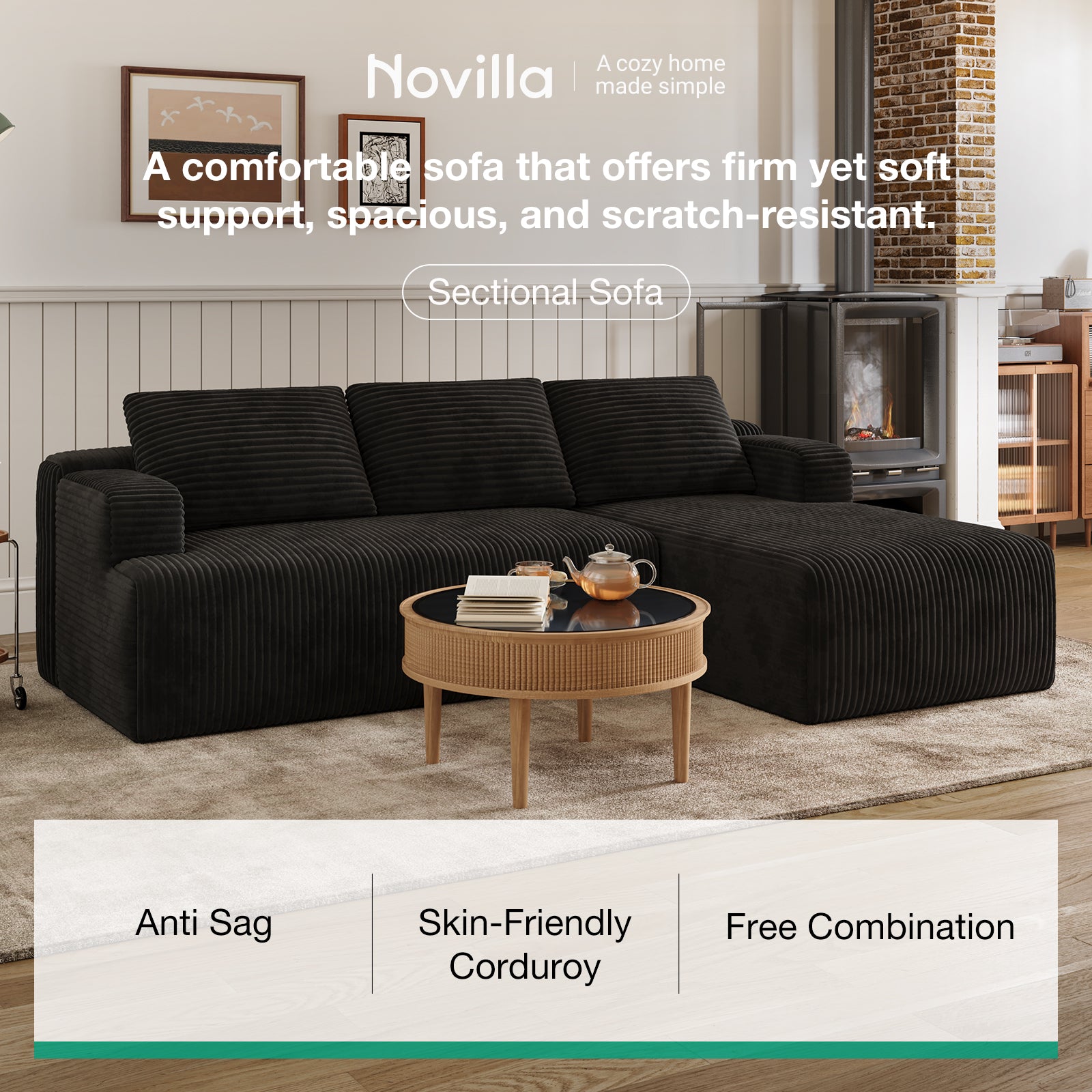 Nest Corduroy Modular Sectional Sofa