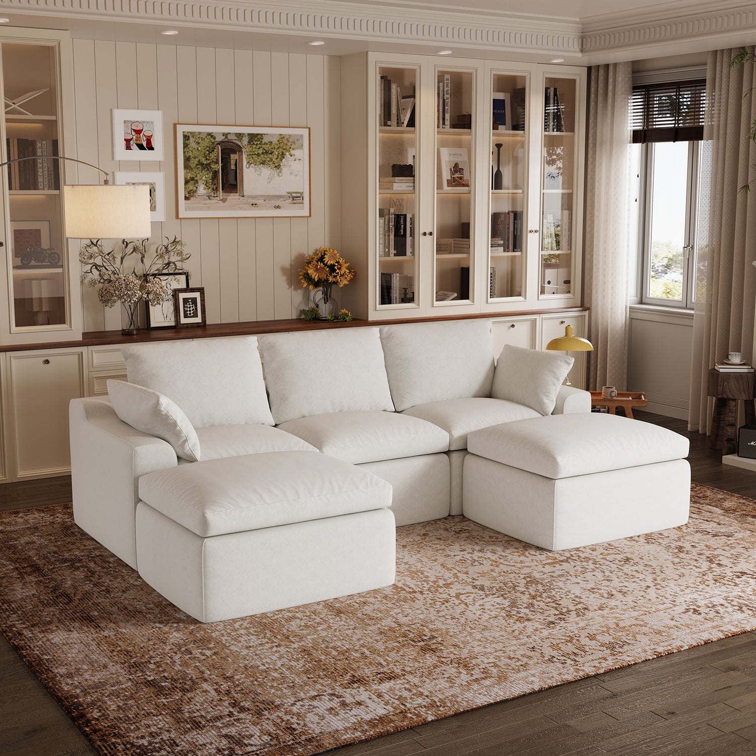 DayDrift Chenille Modular Sectional Sofa - White