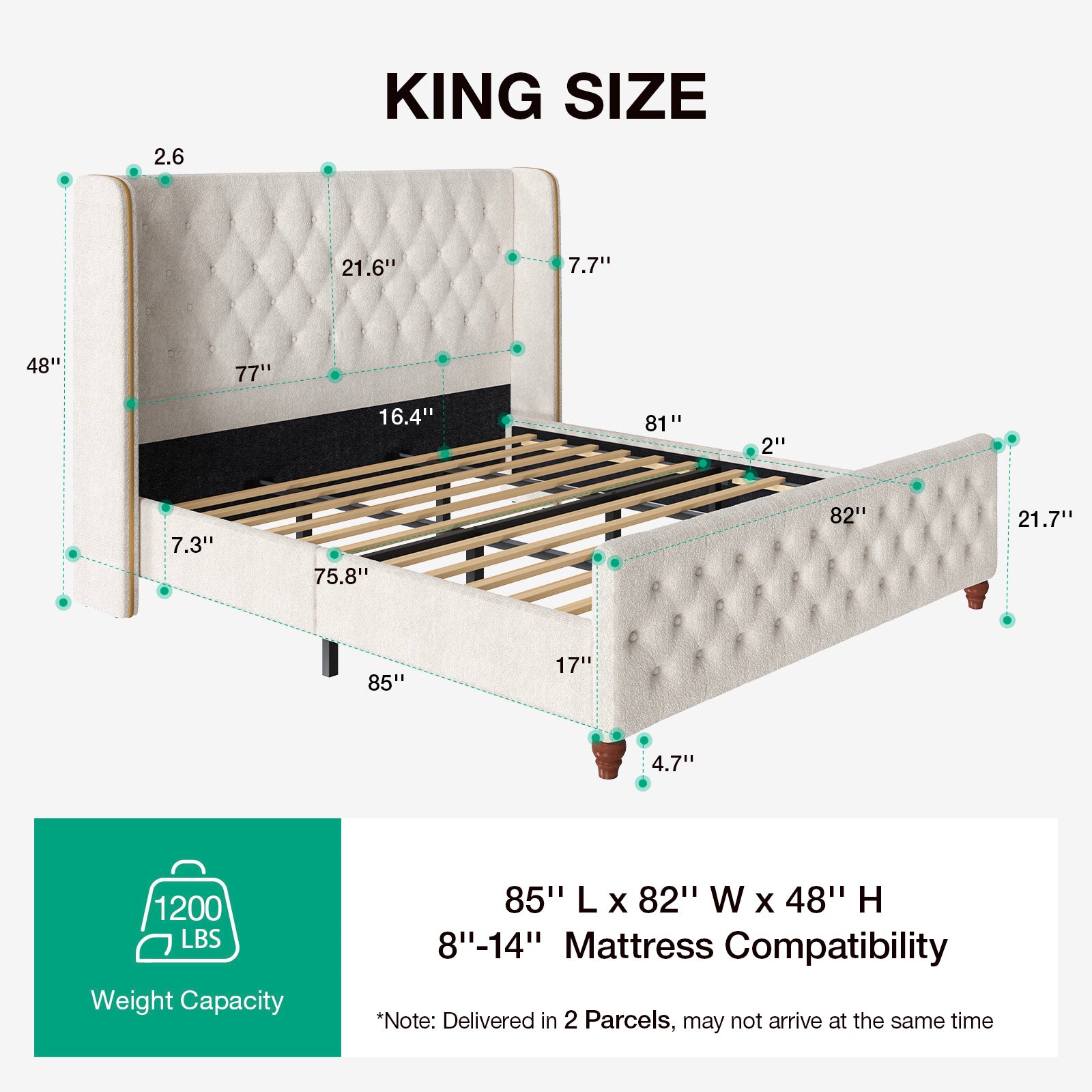 Lyla Velvet Upholstered Bed Frame