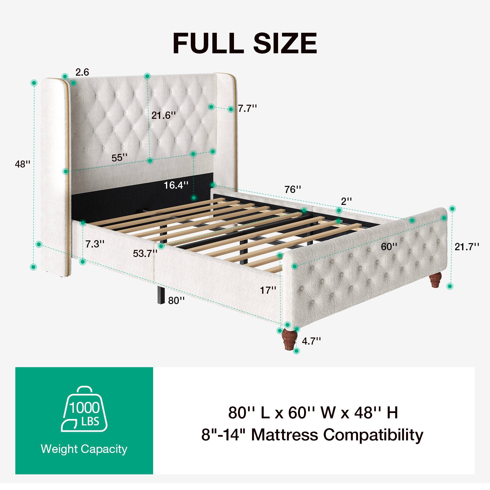 Lyla Velvet Upholstered Bed Frame