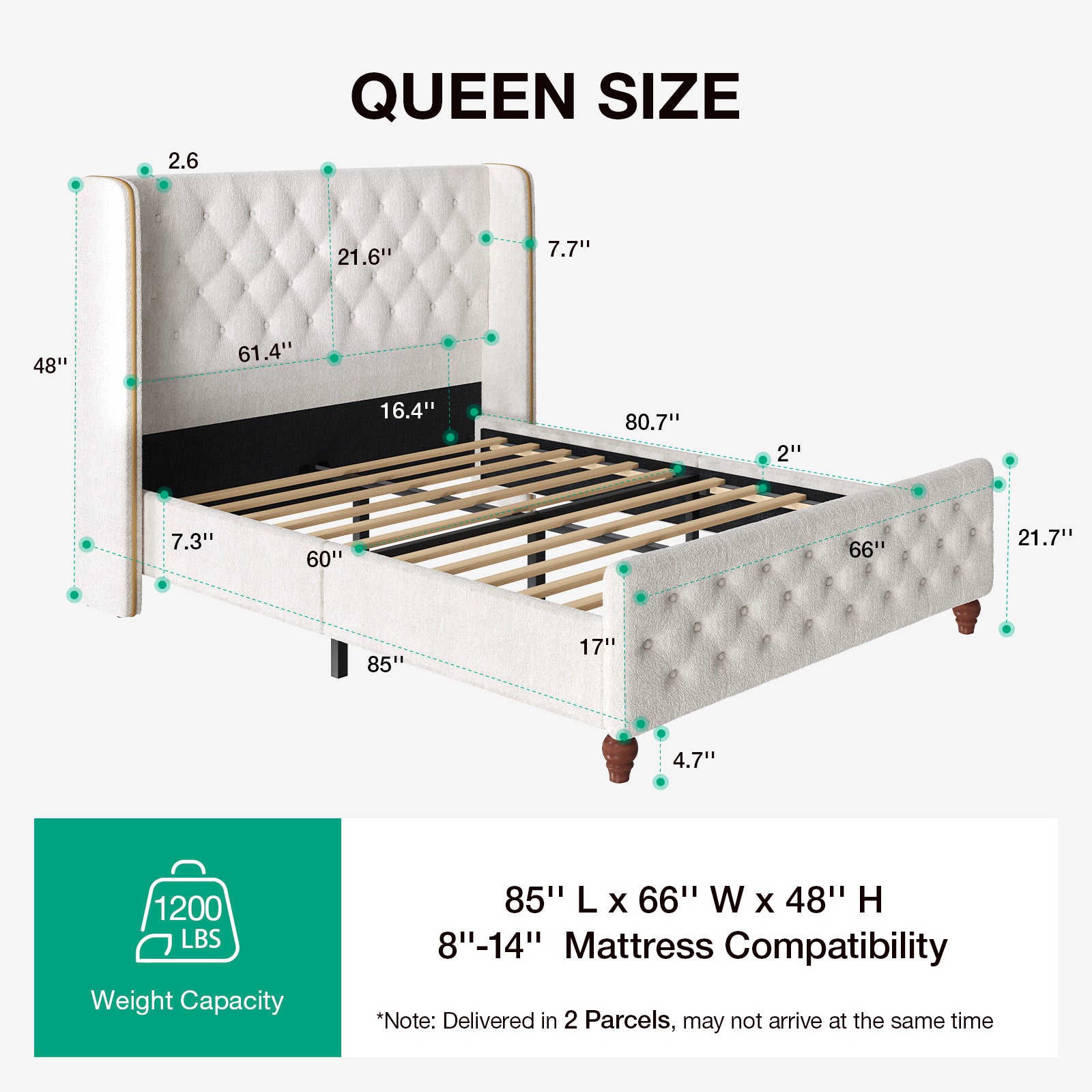 Lyla Velvet Upholstered Bed Frame