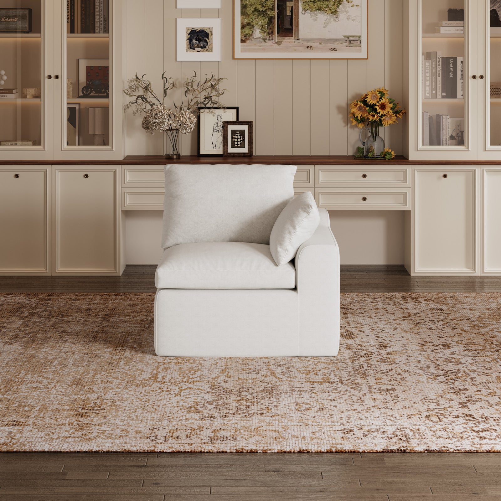 DayDrift Chenille Modular Sectional Sofa - White