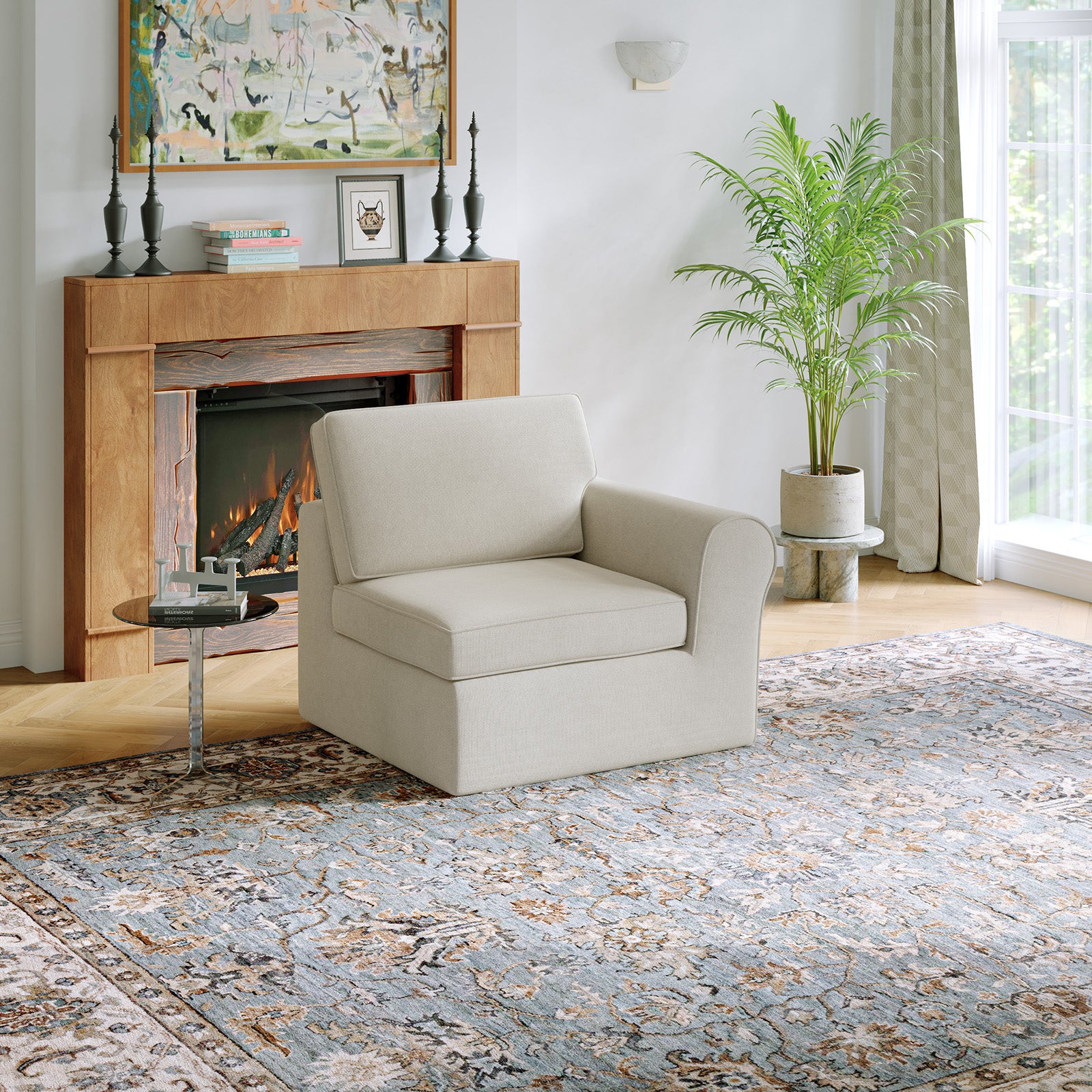 ComfyRoll Chenille Modular Sectional Sofa - White
