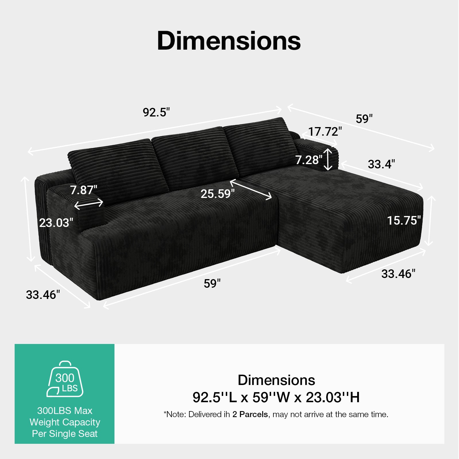 Nest Corduroy Modular Sectional Sofa