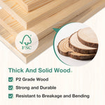 Bliss Platform Bed Bundle: FSC certified solid wood planks, P2 grade, strong, durable, resists bending. Bed material quality.