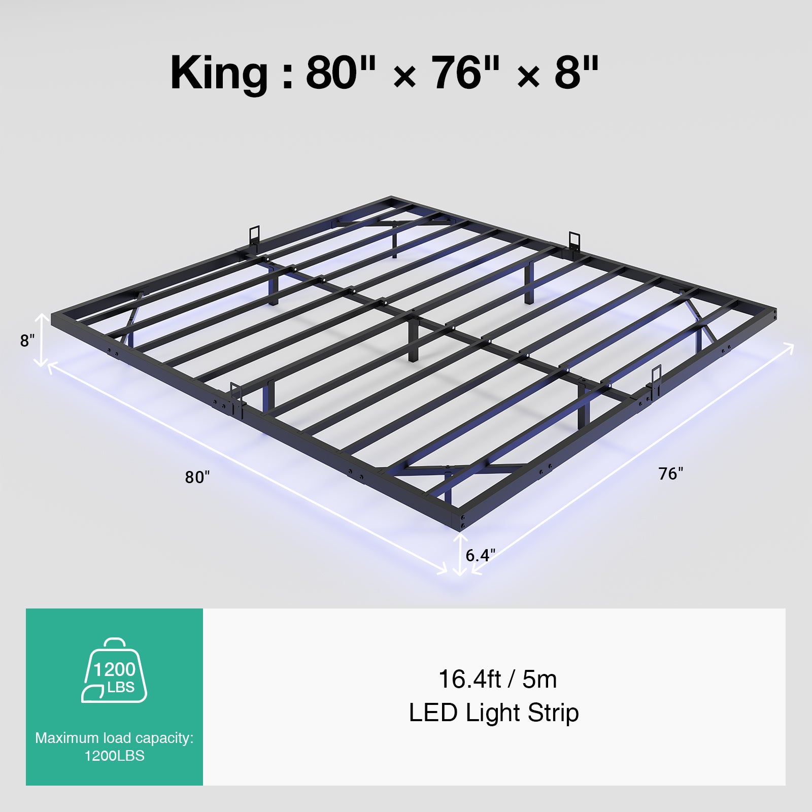 Aero Floating LED Bed Frame