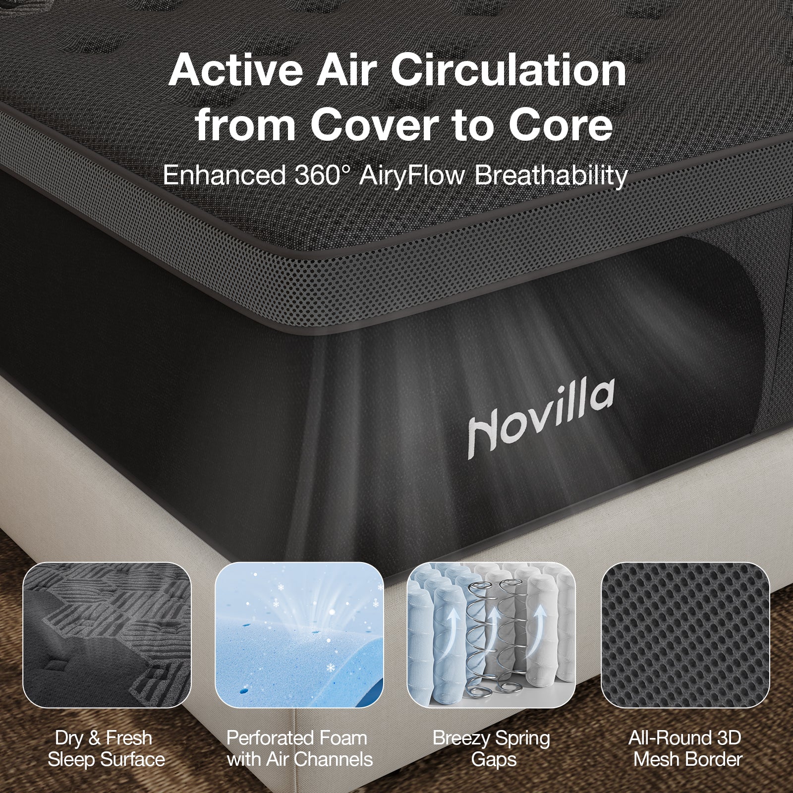 AiryFlow™ Graphene Hybrid Mattress