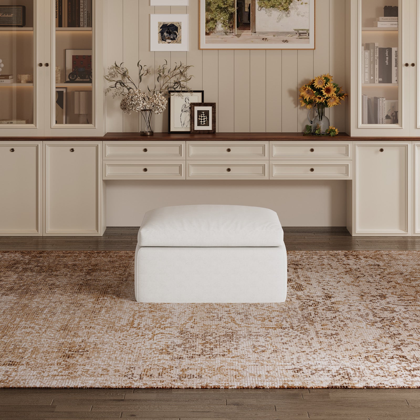 DayDrift Chenille Modular Sectional Sofa - White
