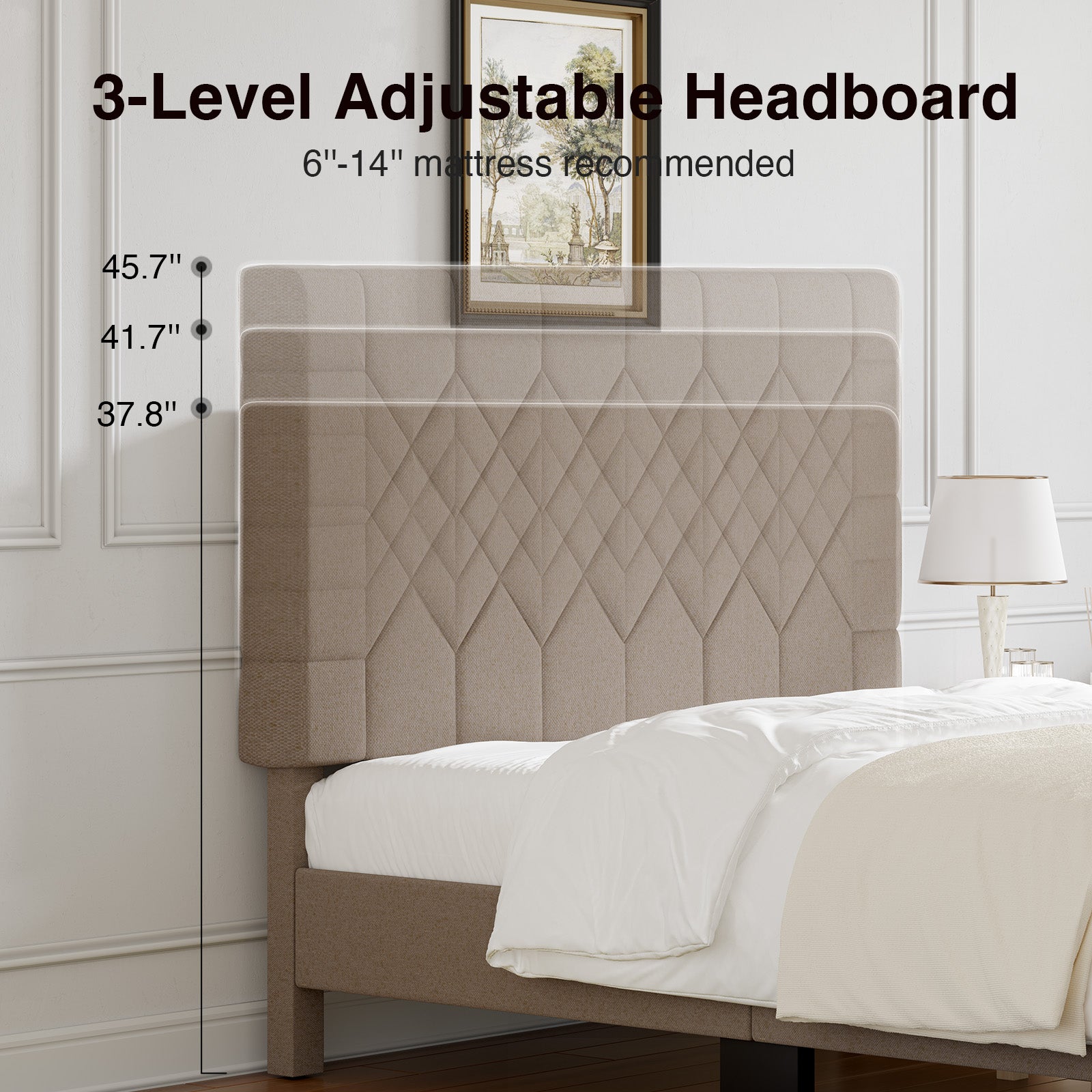 Aspen Bed Frame with Adjustable Headboard