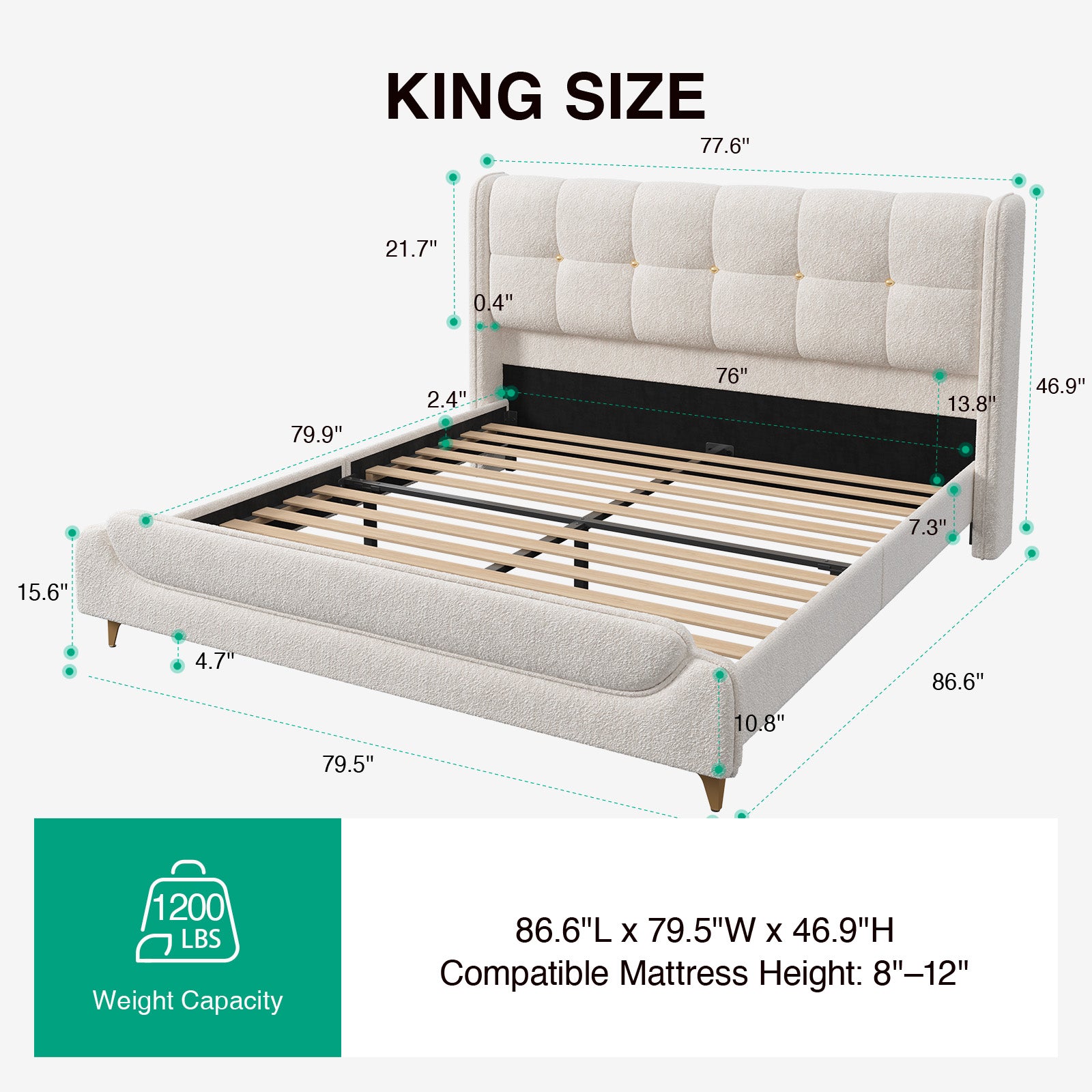 GlowCharge LED Bed Frame