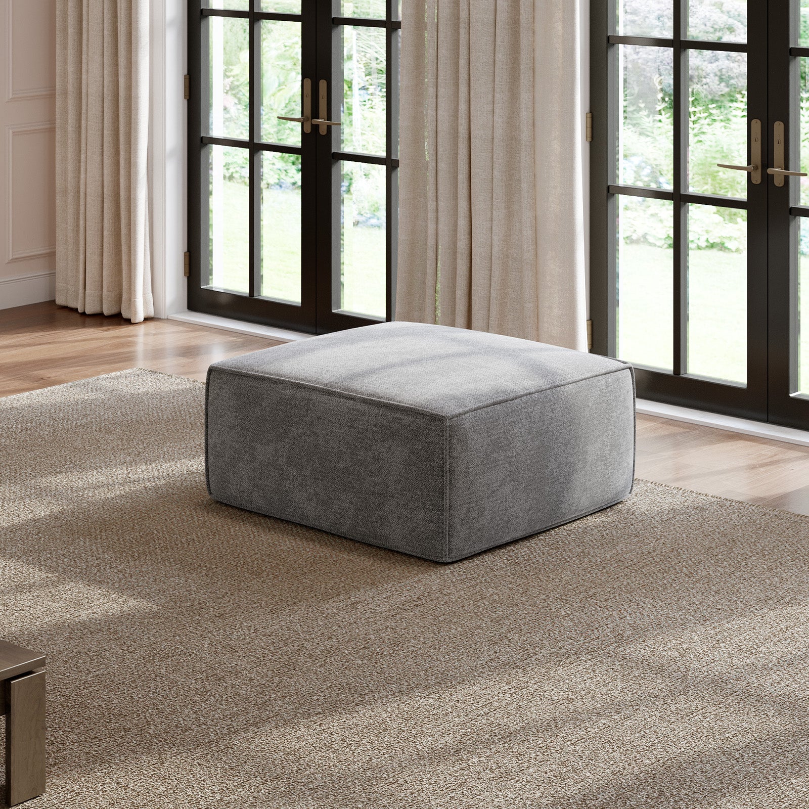 Minimalist Performance Chenille Modular Sofa - Dark Gray