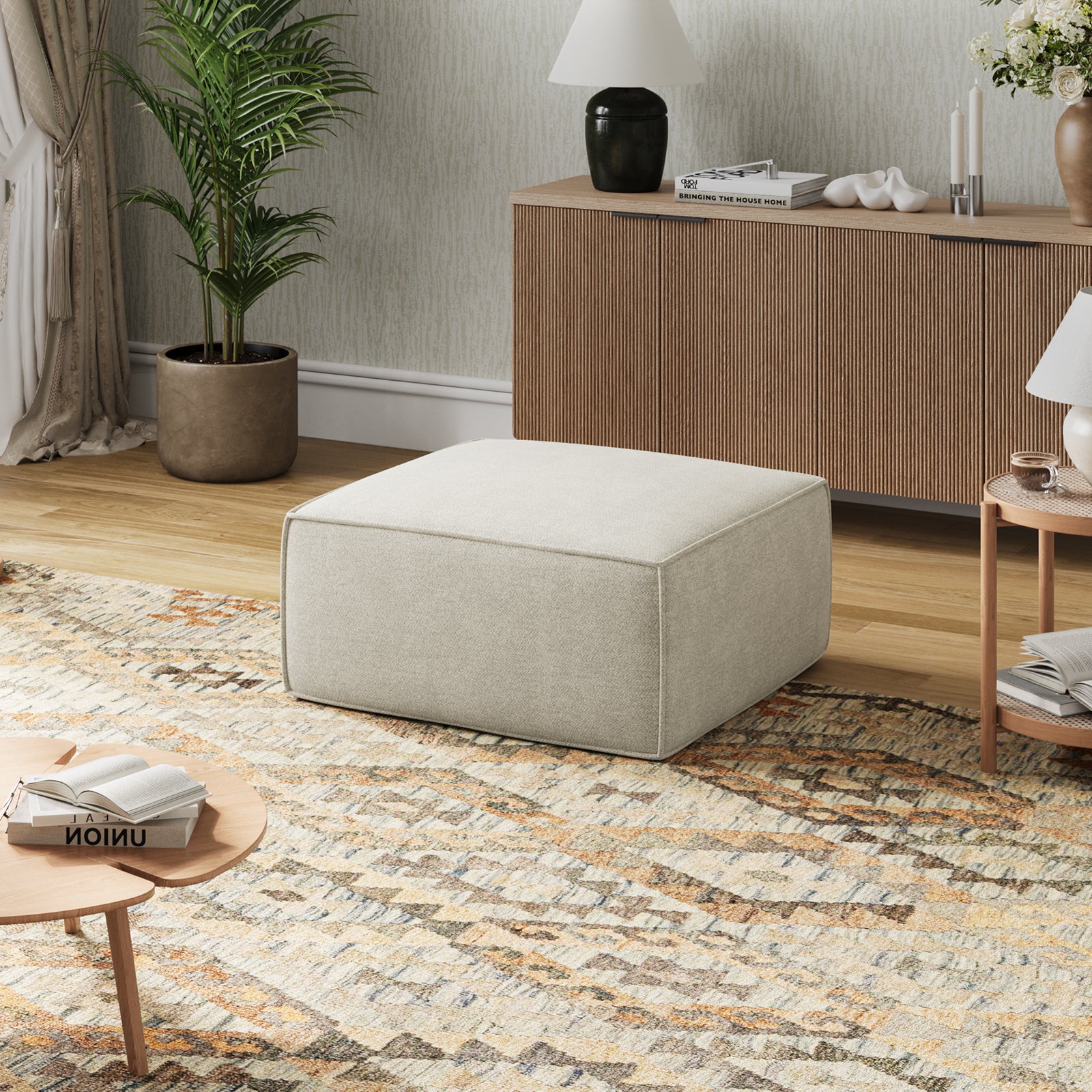 Minimalist Performance Chenille Modular Sofa - Beige
