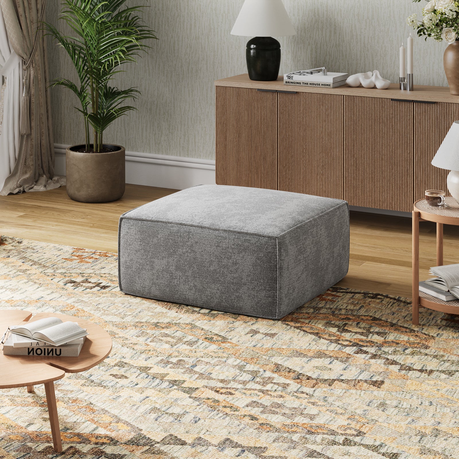 Minimalist Performance Chenille Modular Sofa - Dark Gray