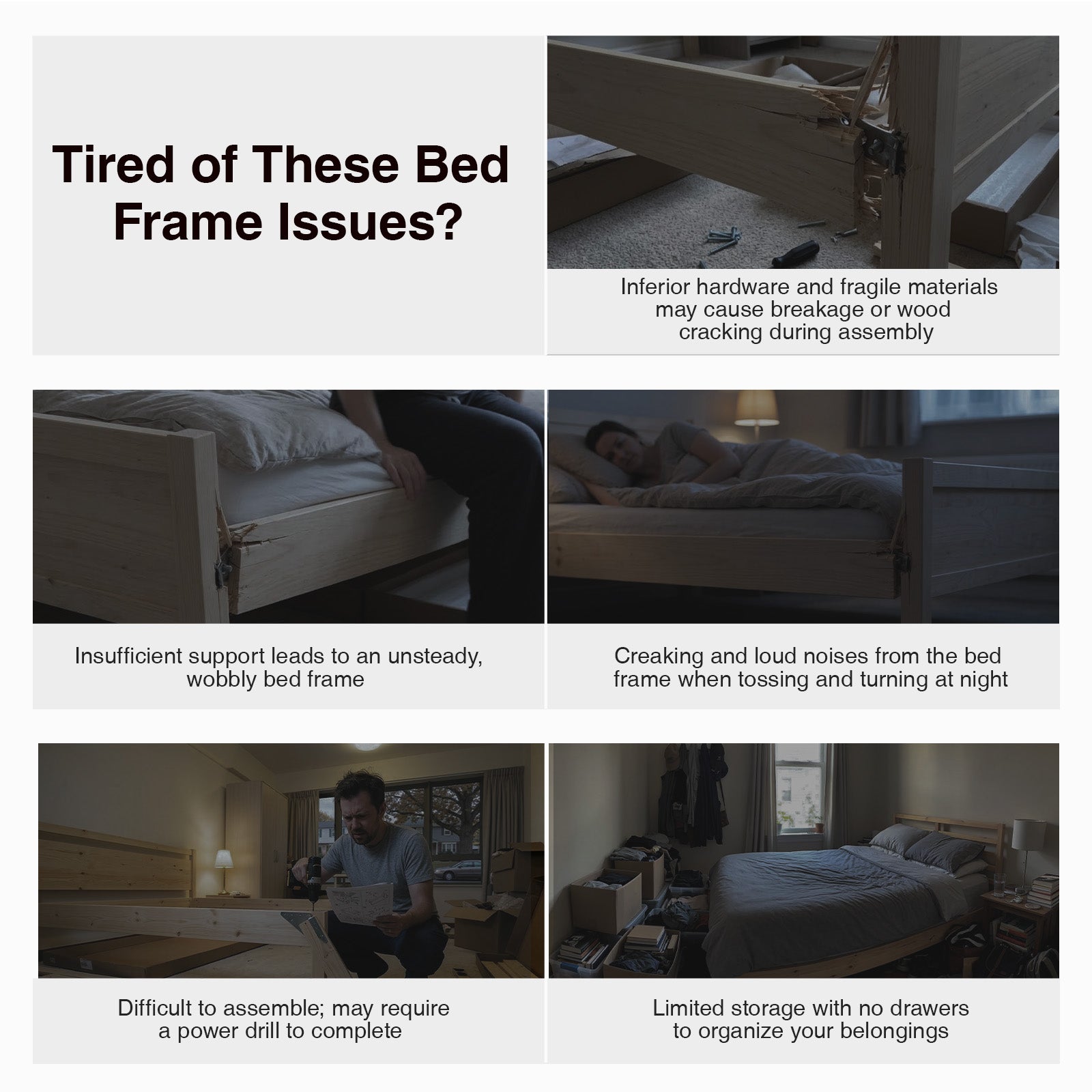 Aura LED Storage Bed Frame