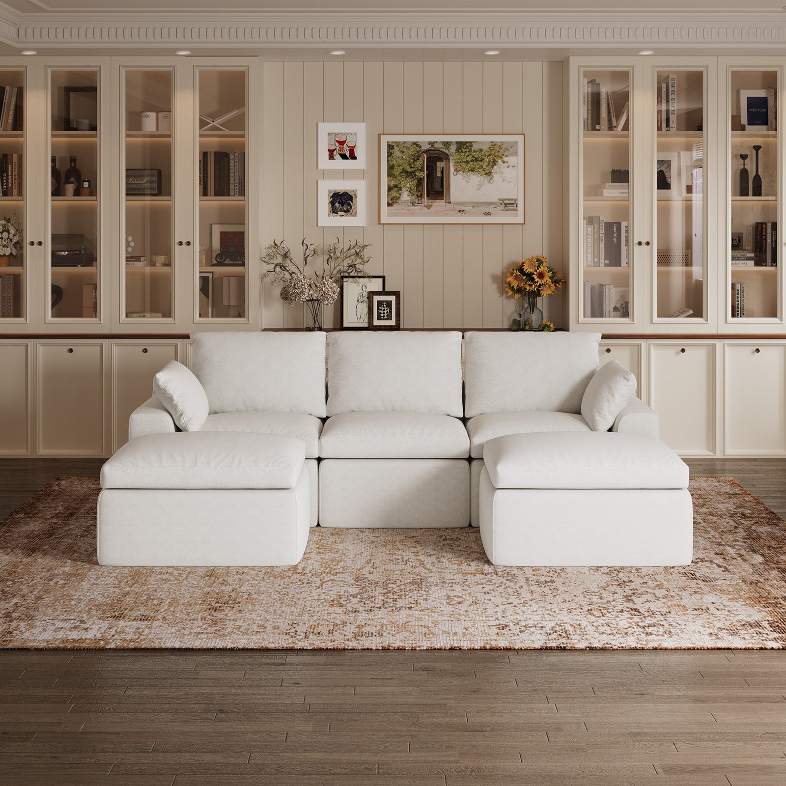 DayDrift Chenille Modular Sectional Sofa - White