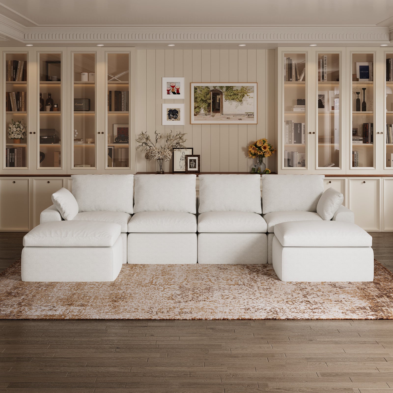 DayDrift Chenille Modular Sectional Sofa - White