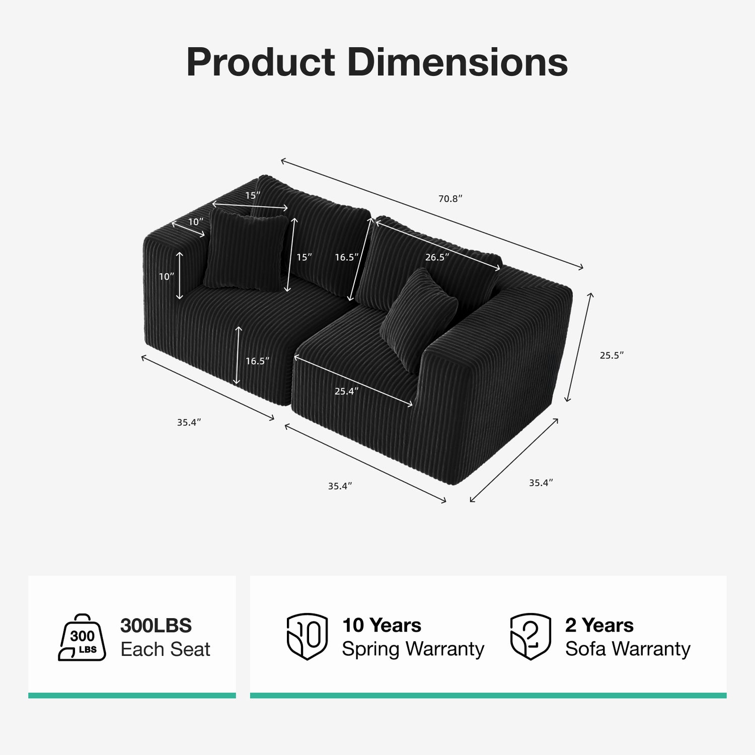 Cozy 2-Seater Sofa