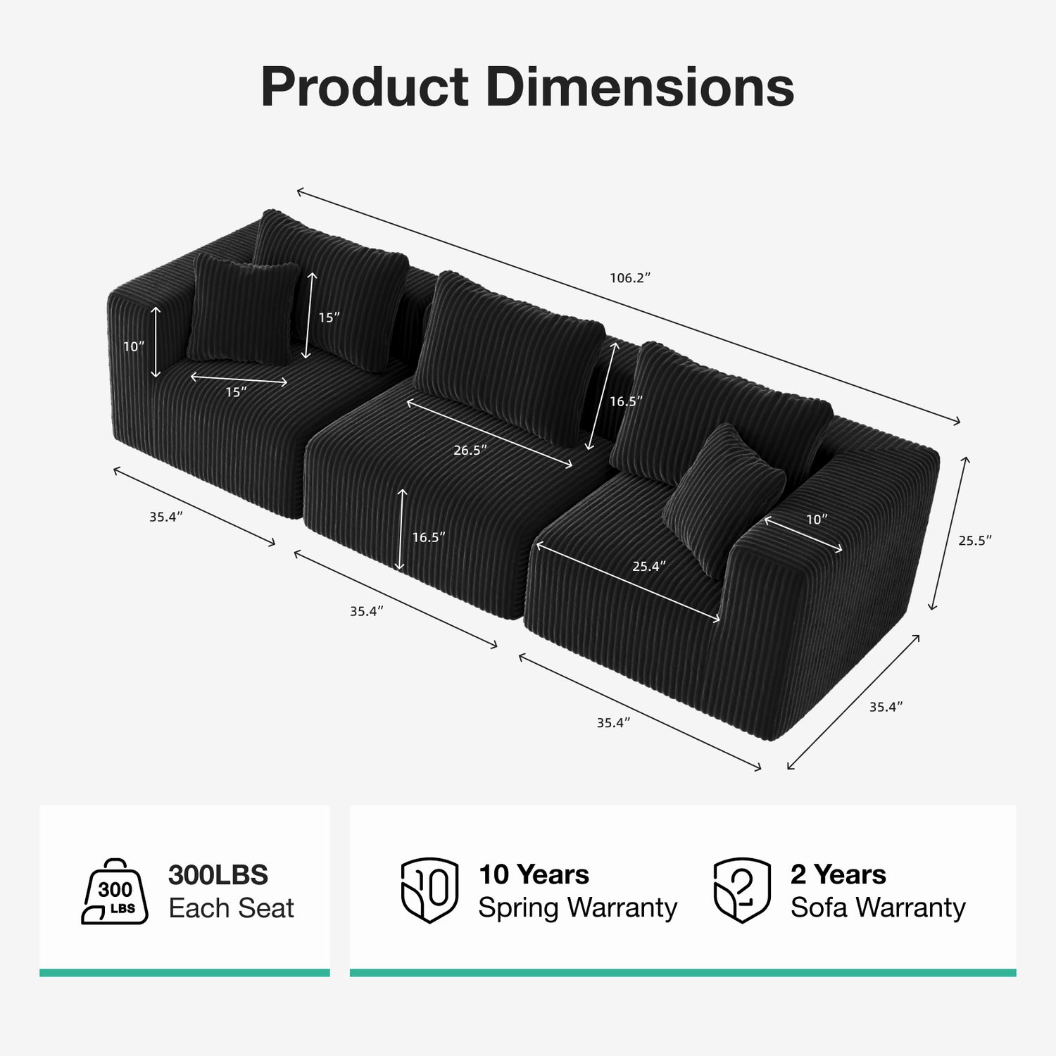 Cozy 3-Seater Sofa