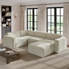 Minimalist Performance Chenille Modular Sofa - Beige
