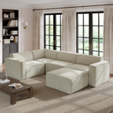 Minimalist Performance Chenille Modular Sofa - Beige