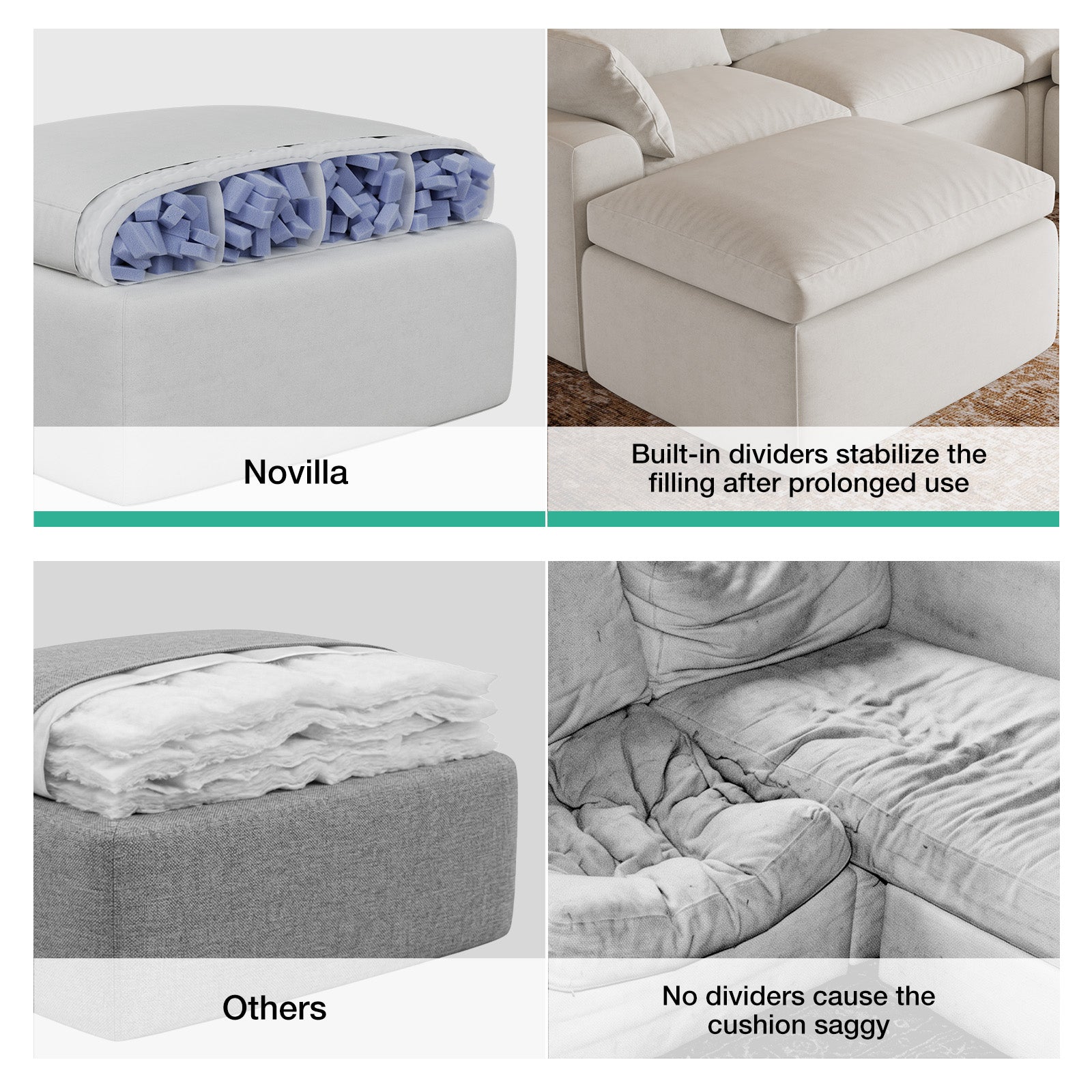 DayDrift Chenille Modular Sectional Sofa - White