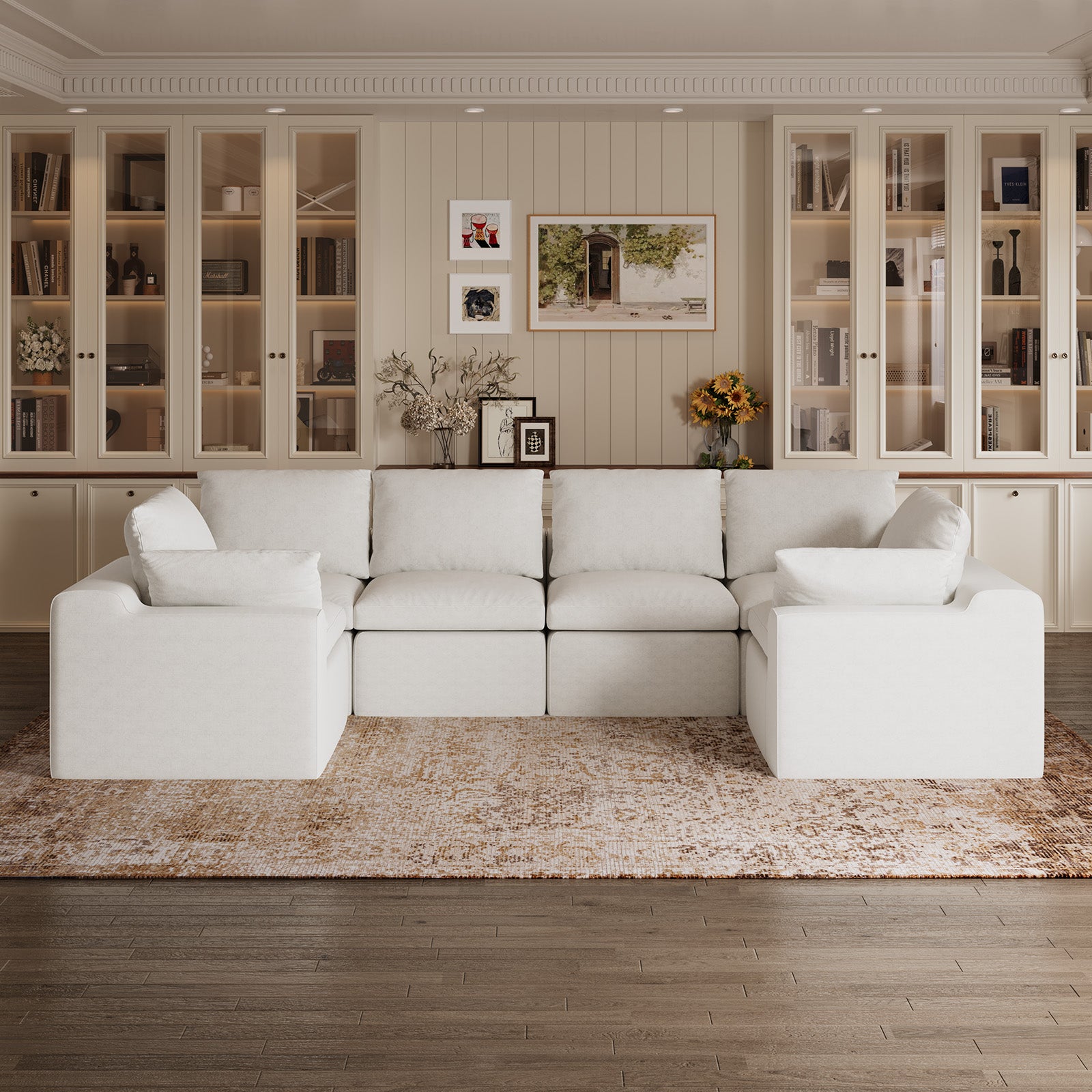 DayDrift Chenille Modular Sectional Sofa - White
