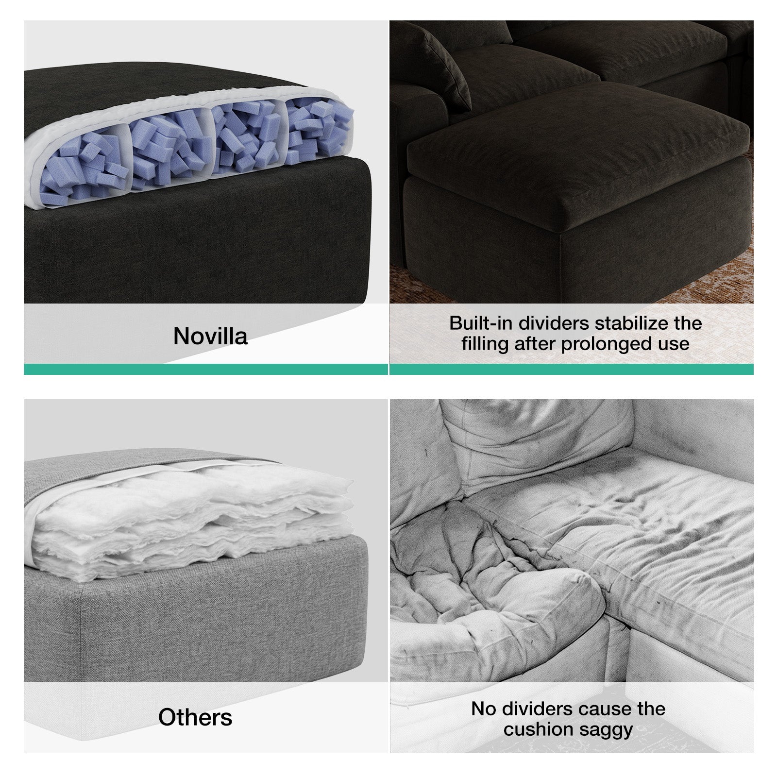 DayDrift Chenille Modular Sectional Sofa - Dark Gray