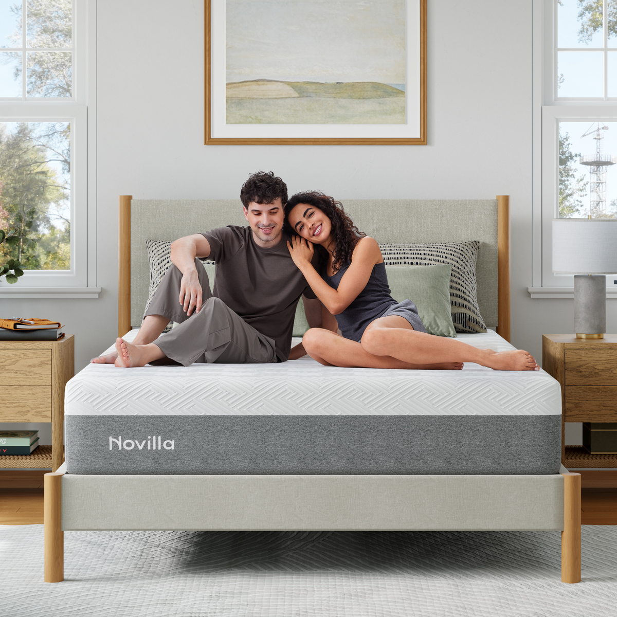 couple on Novilla Bliss mattress